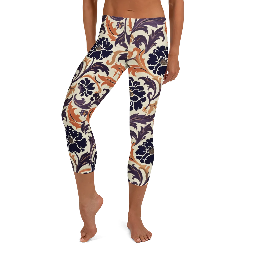 Copper Nocturne on Capri Leggings — Front
