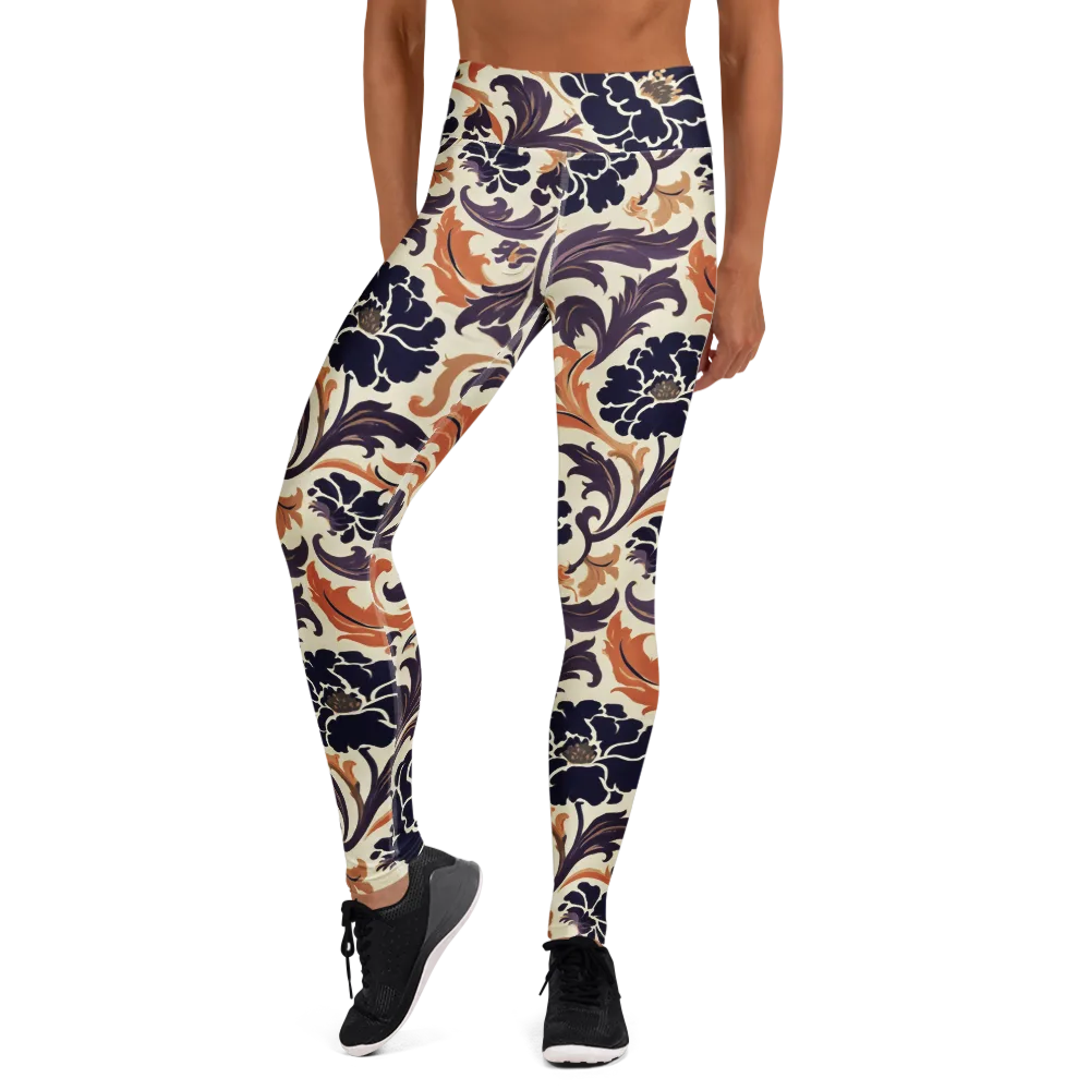 Copper Nocturne on Yoga Leggings — Front