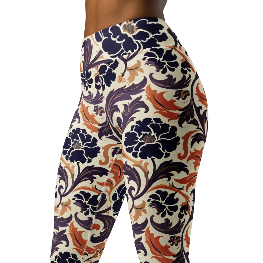 Copper Nocturne on Yoga Leggings — Left Front