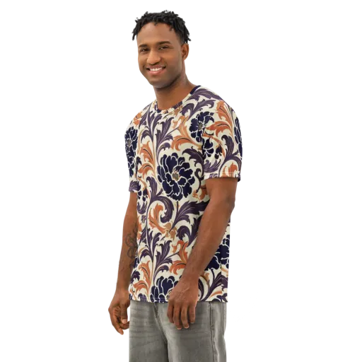 Copper Nocturne on a Men's Cotton Crew Neck T-Shirt