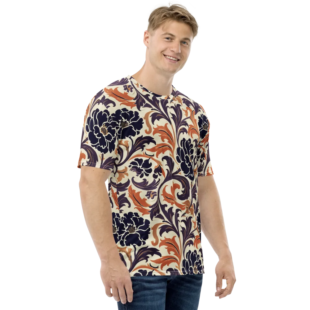 Copper Nocturne on Men's Crew Neck T-Shirt — Right