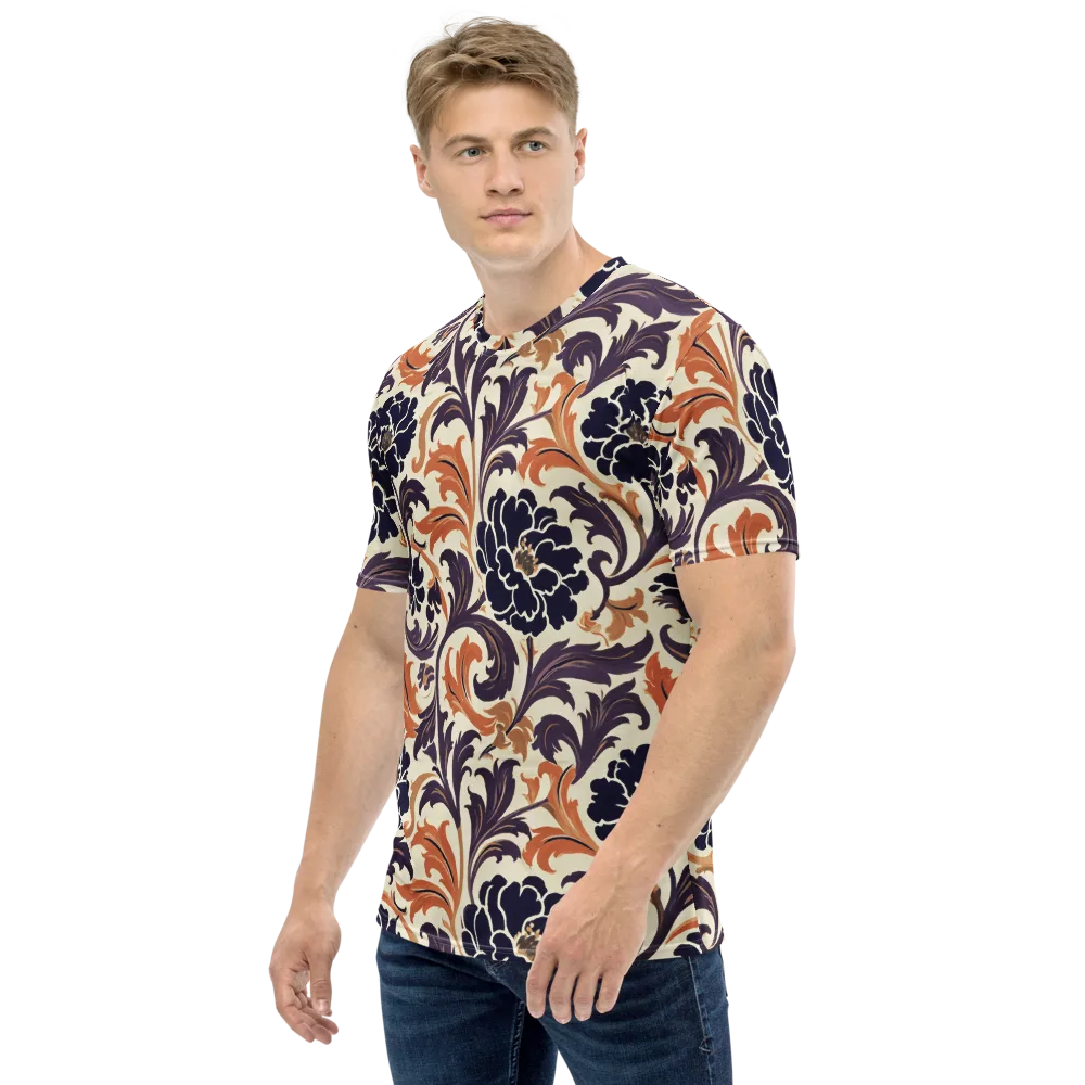 Copper Nocturne on Men's Crew Neck T-Shirt — Left
