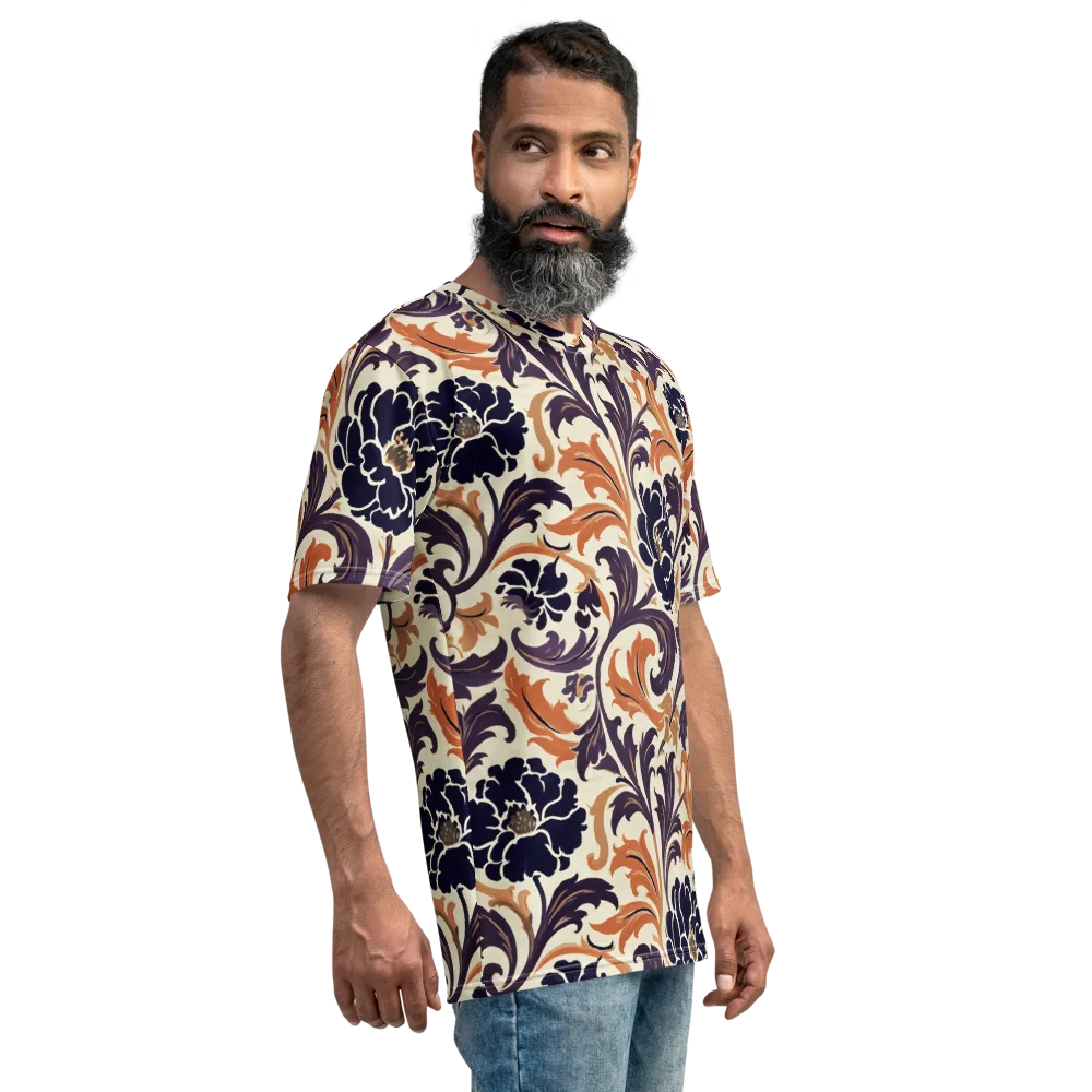 Copper Nocturne on Men's Crew Neck T-Shirt — Right