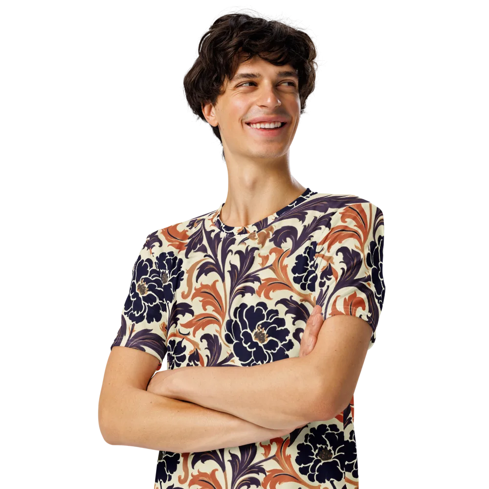 Copper Nocturne on Men's Crew Neck T-Shirt — Left Front