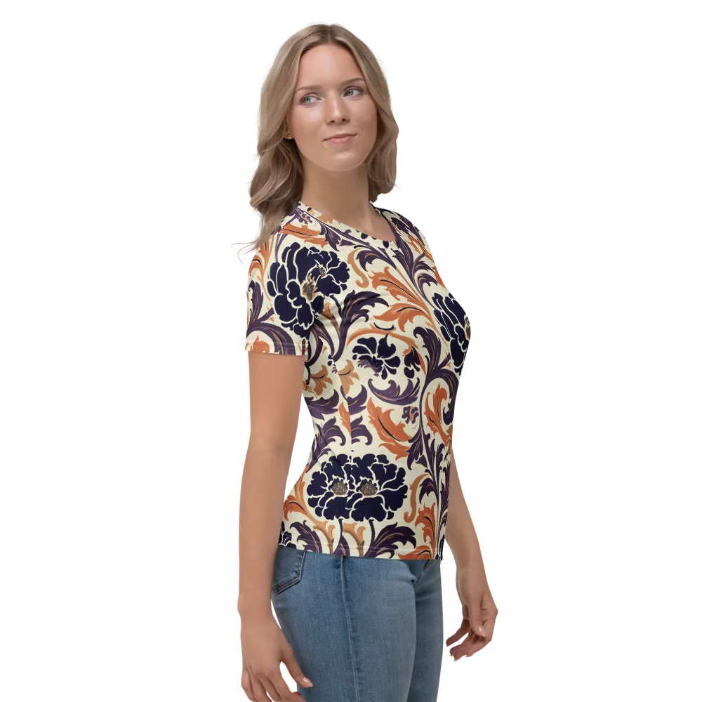 Copper Nocturne on Women's Crew Neck T-Shirt — Right