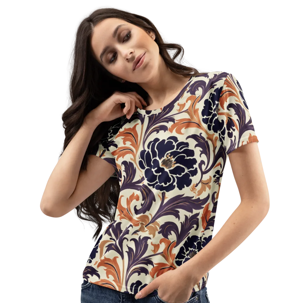 Copper Nocturne on Women's Crew Neck T-Shirt — Left Front