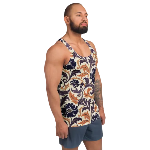 Copper Nocturne on a Men's Tank Top