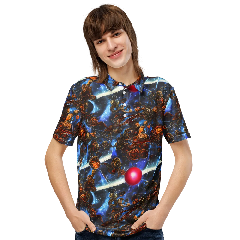 Pimenov's Cosmos on Men's Slim Fit Polo Shirt — Front