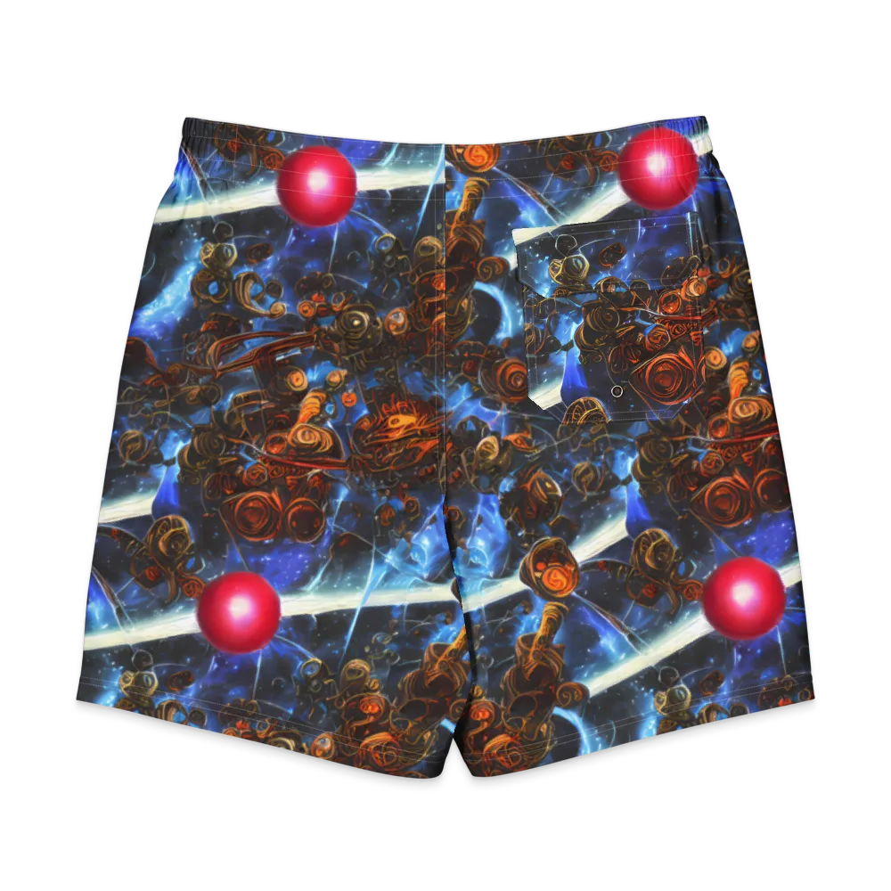 Pimenov's Cosmos on Men's Board Shorts — Back