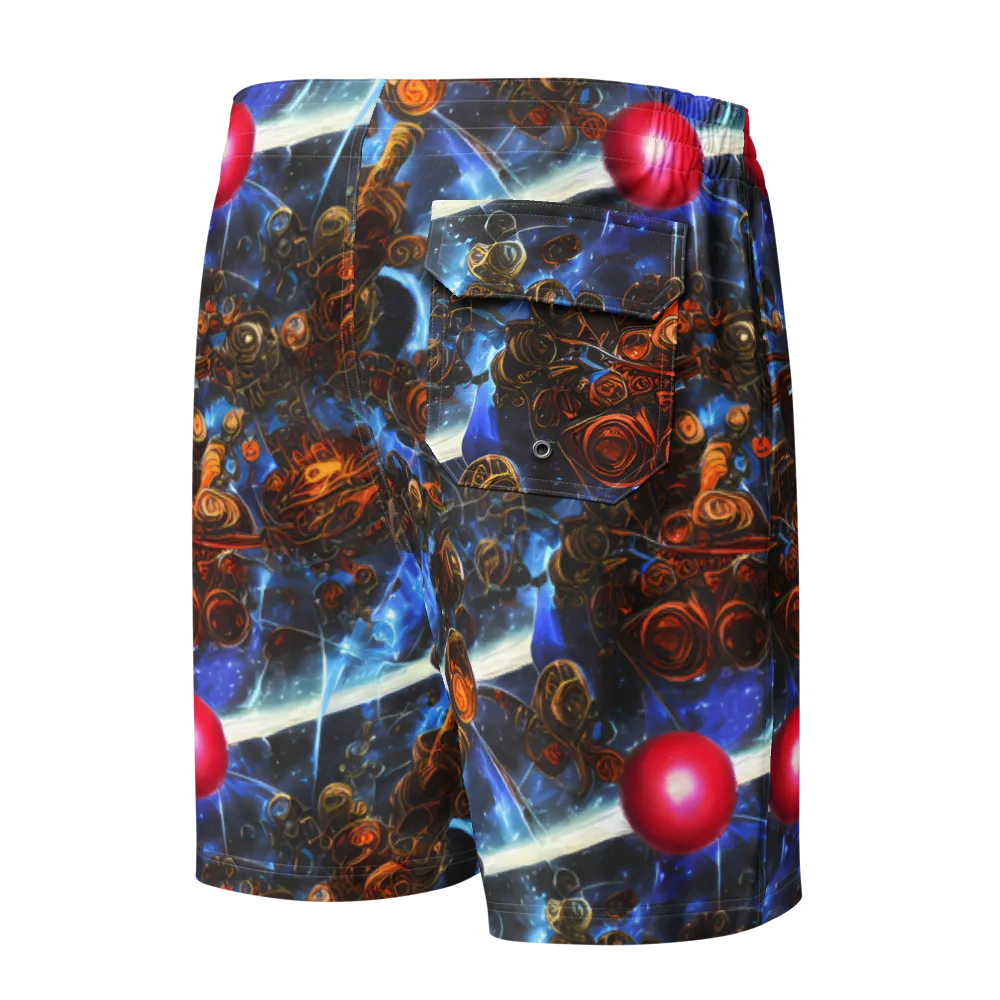 Pimenov's Cosmos on Men's Board Shorts — Back