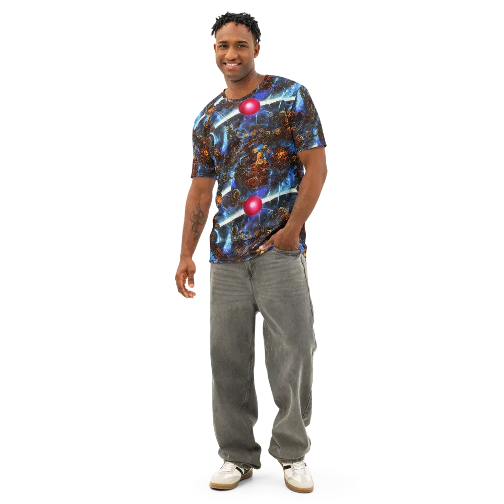Pimenov's Cosmos on Men's Cotton Crew Neck T-Shirt — Front
