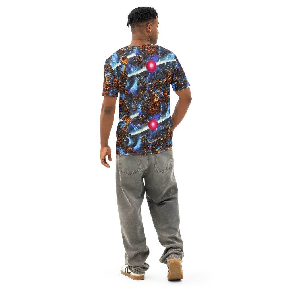 Pimenov's Cosmos on Men's Cotton Crew Neck T-Shirt — Back