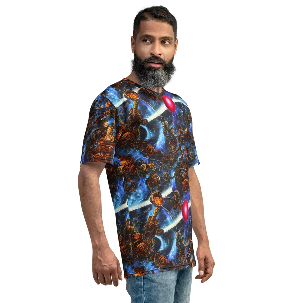 Pimenov's Cosmos on Men's Crew Neck T-Shirt — Right