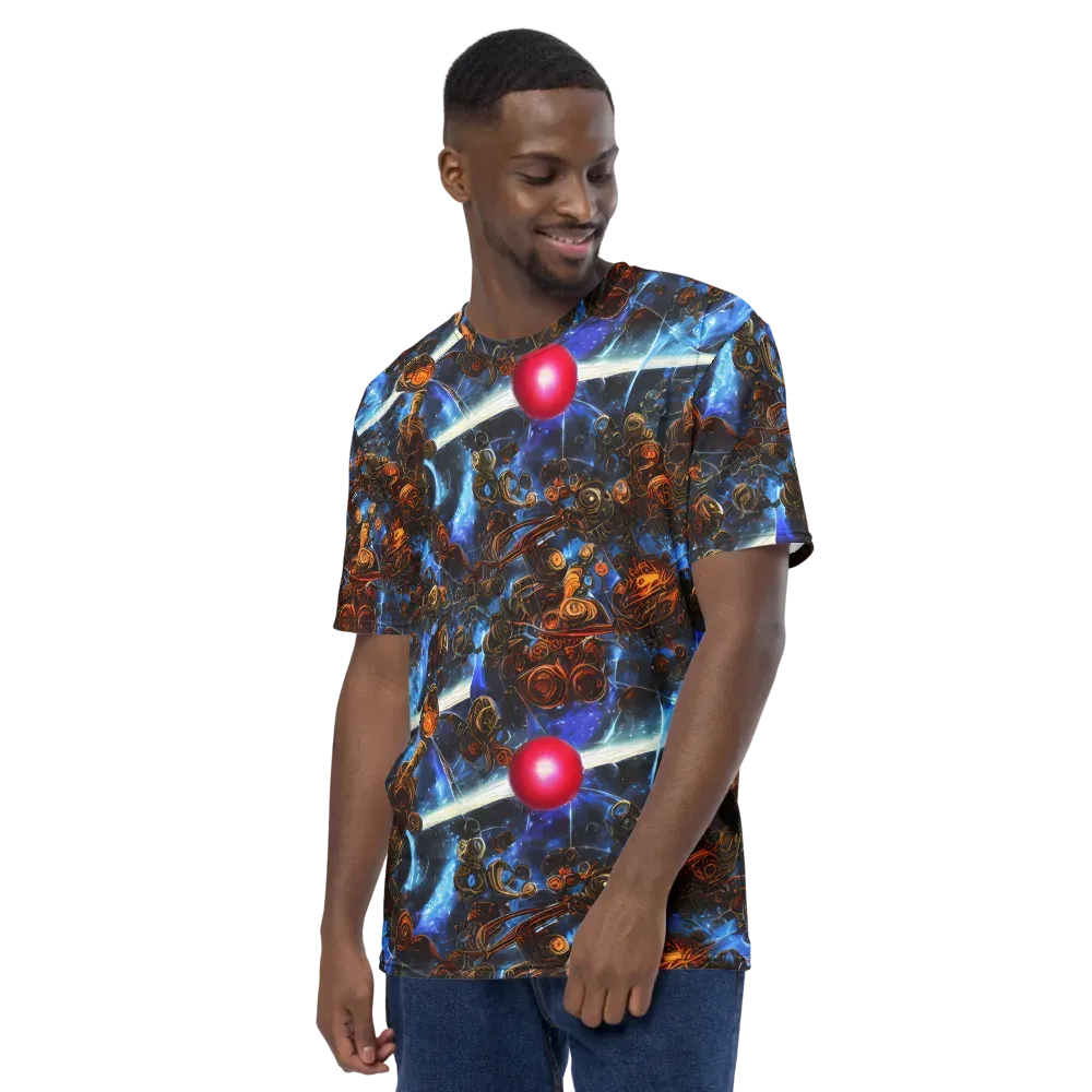 Pimenov's Cosmos on Men's Crew Neck T-Shirt — Left