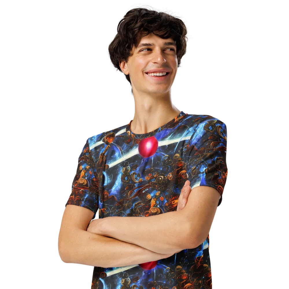 Pimenov's Cosmos on Men's Crew Neck T-Shirt — Left Front