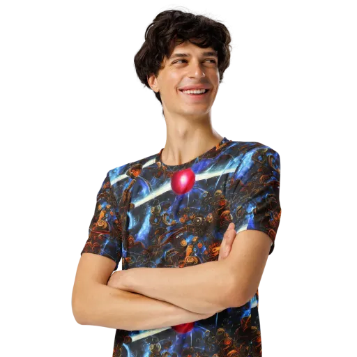 Pimenov's Cosmos on a Men's Crew Neck T-Shirt