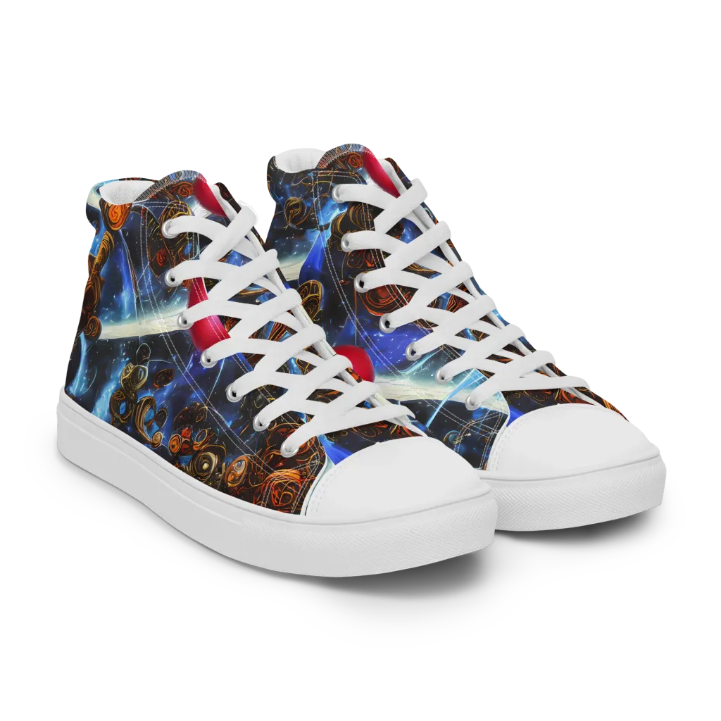 Pimenov's Cosmos on Men's High Top Canvas Shoes — Right Front