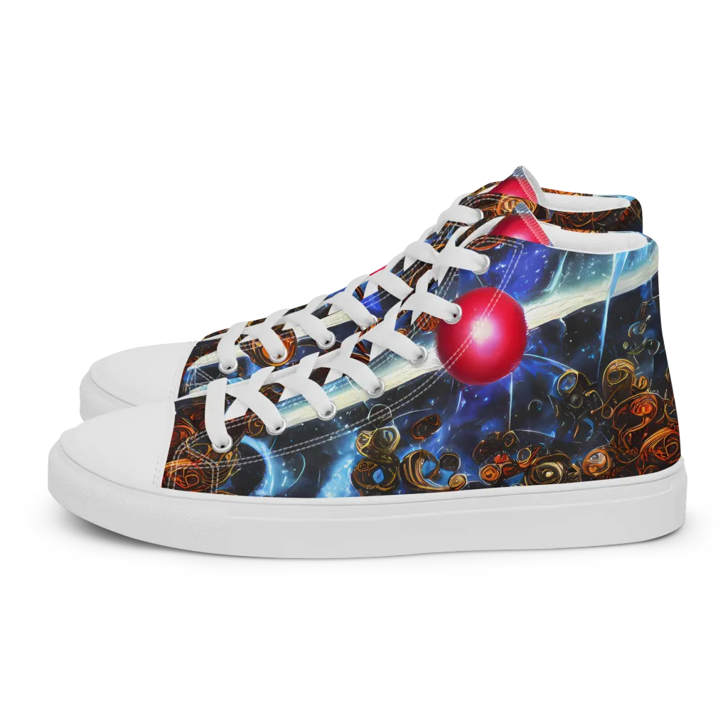 Pimenov's Cosmos on Men's High Top Canvas Shoes — Left