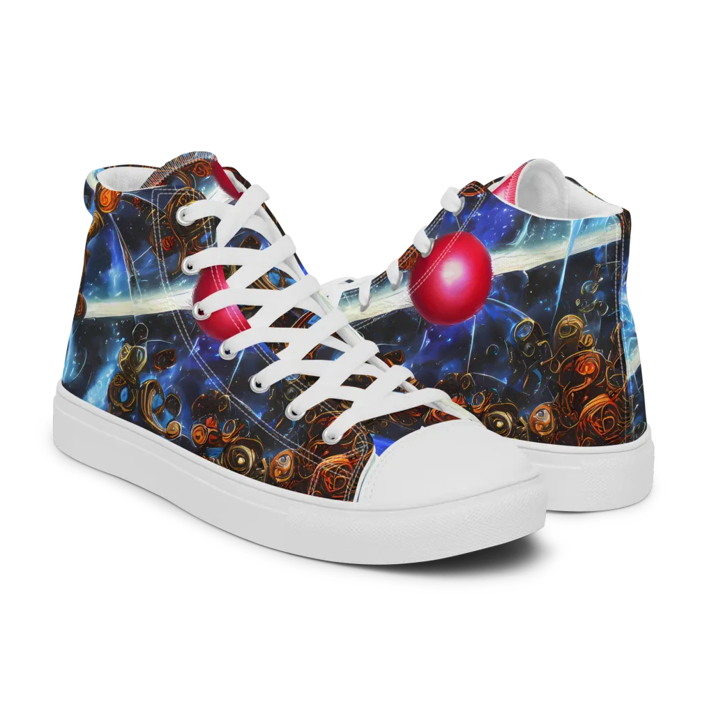 Pimenov's Cosmos on Men's High Top Canvas Shoes — Right