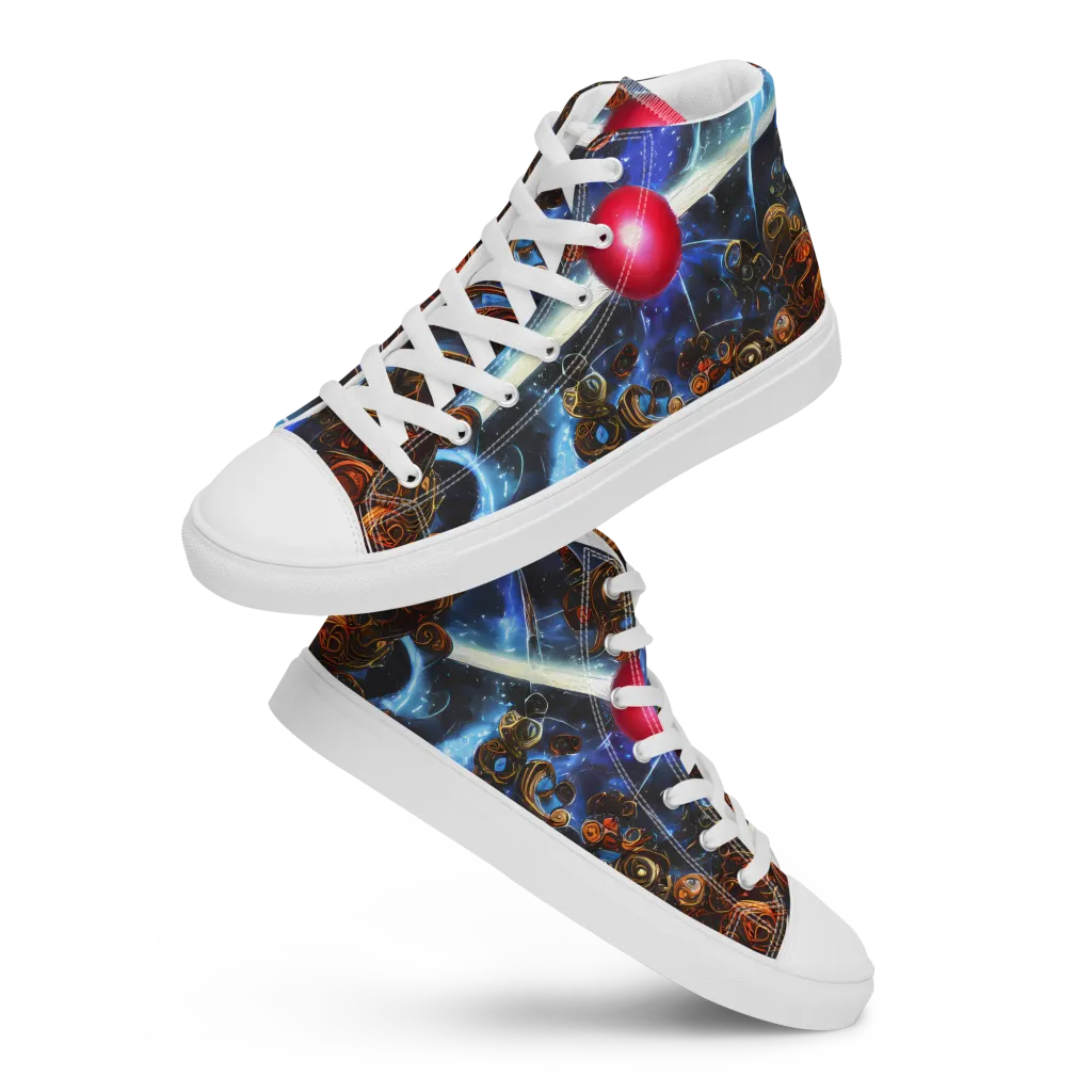 Pimenov's Cosmos on Men's High Top Canvas Shoes — Front