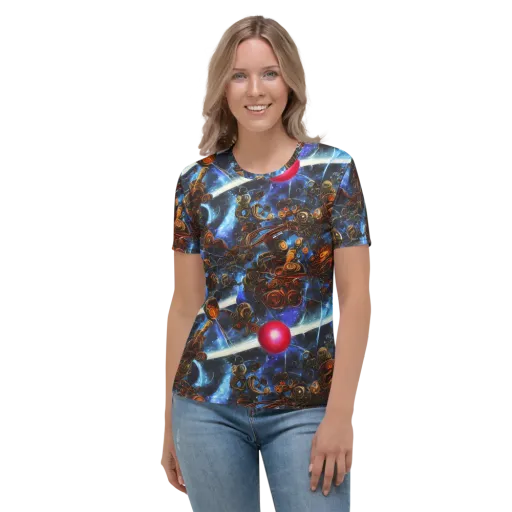 Pimenov's Cosmos on a Women's Crew Neck T-Shirt