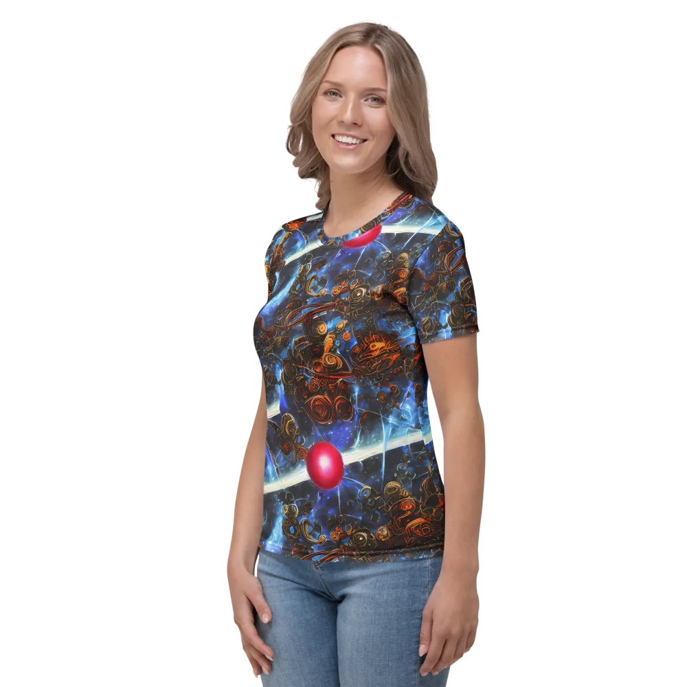 Pimenov's Cosmos on Women's Crew Neck T-Shirt — Left