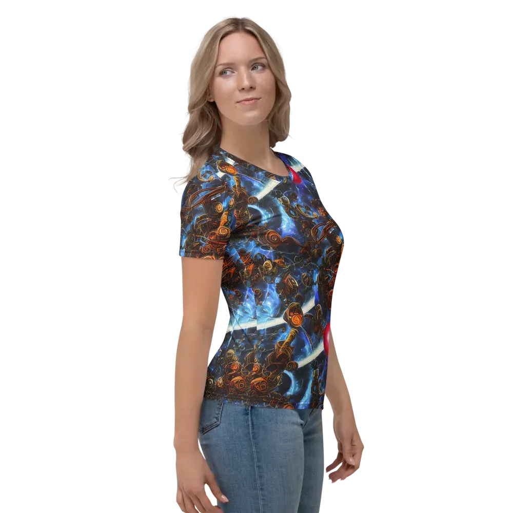Pimenov's Cosmos on Women's Crew Neck T-Shirt — Right