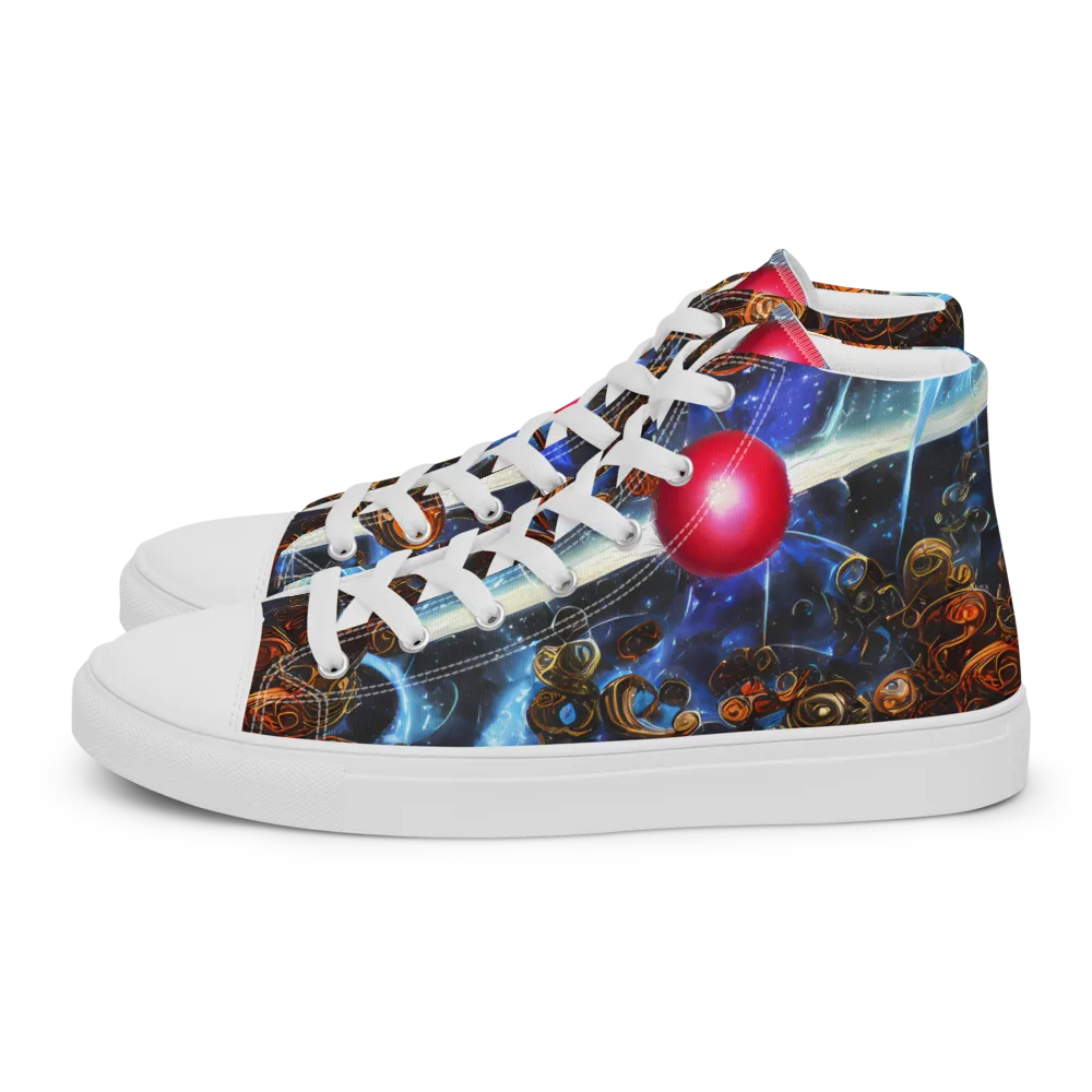 Pimenov's Cosmos on Women's High Top Canvas Shoes — Left
