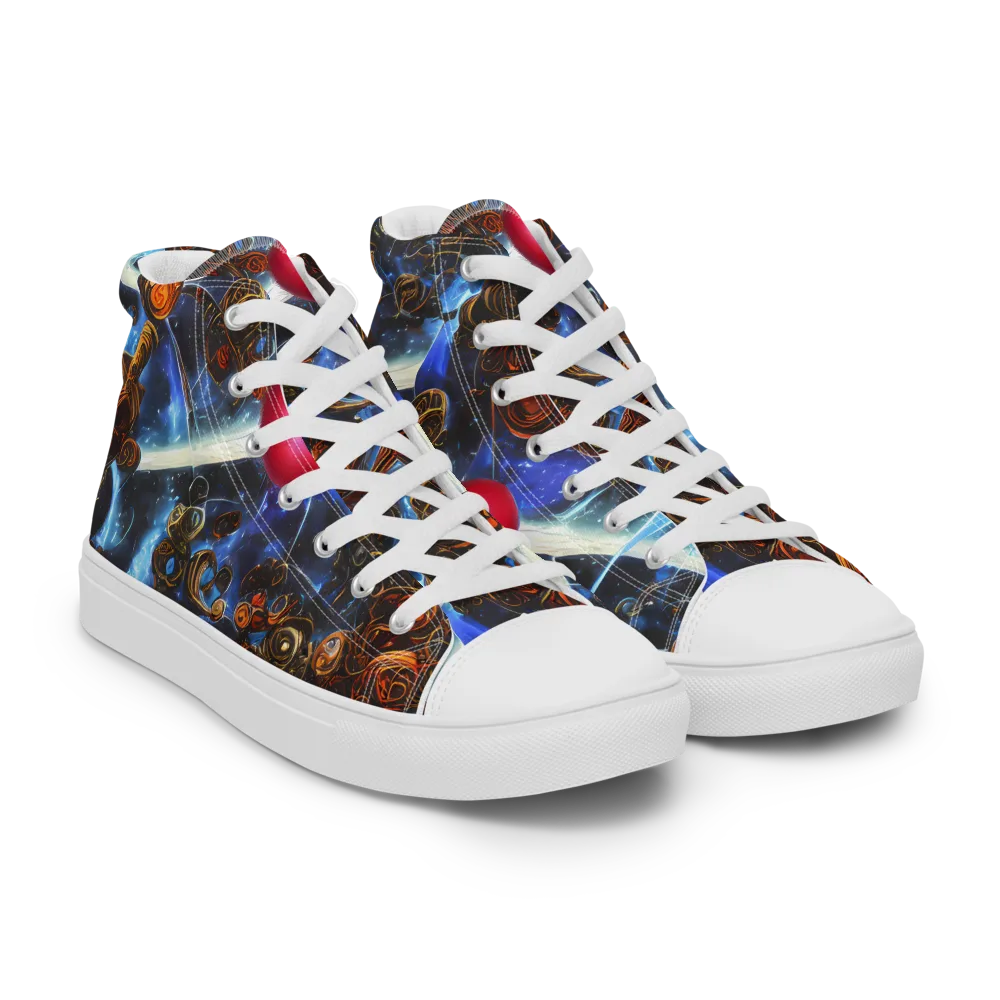 Pimenov's Cosmos on Women's High Top Canvas Shoes — Right Front