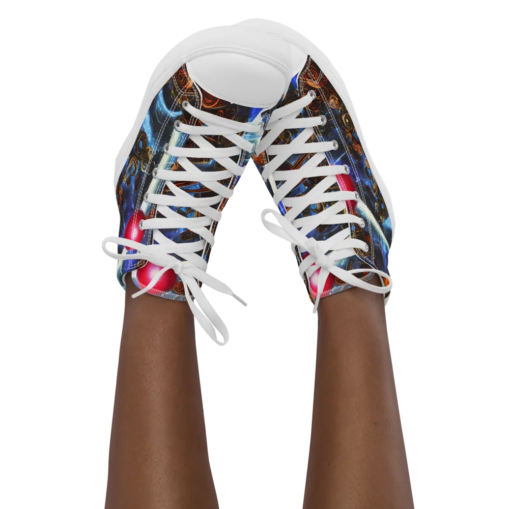 Pimenov's Cosmos on Women's High Top Canvas Shoes — Front