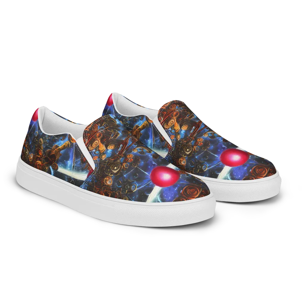 Pimenov's Cosmos on Men's Slip-On Canvas Shoes — Right Front
