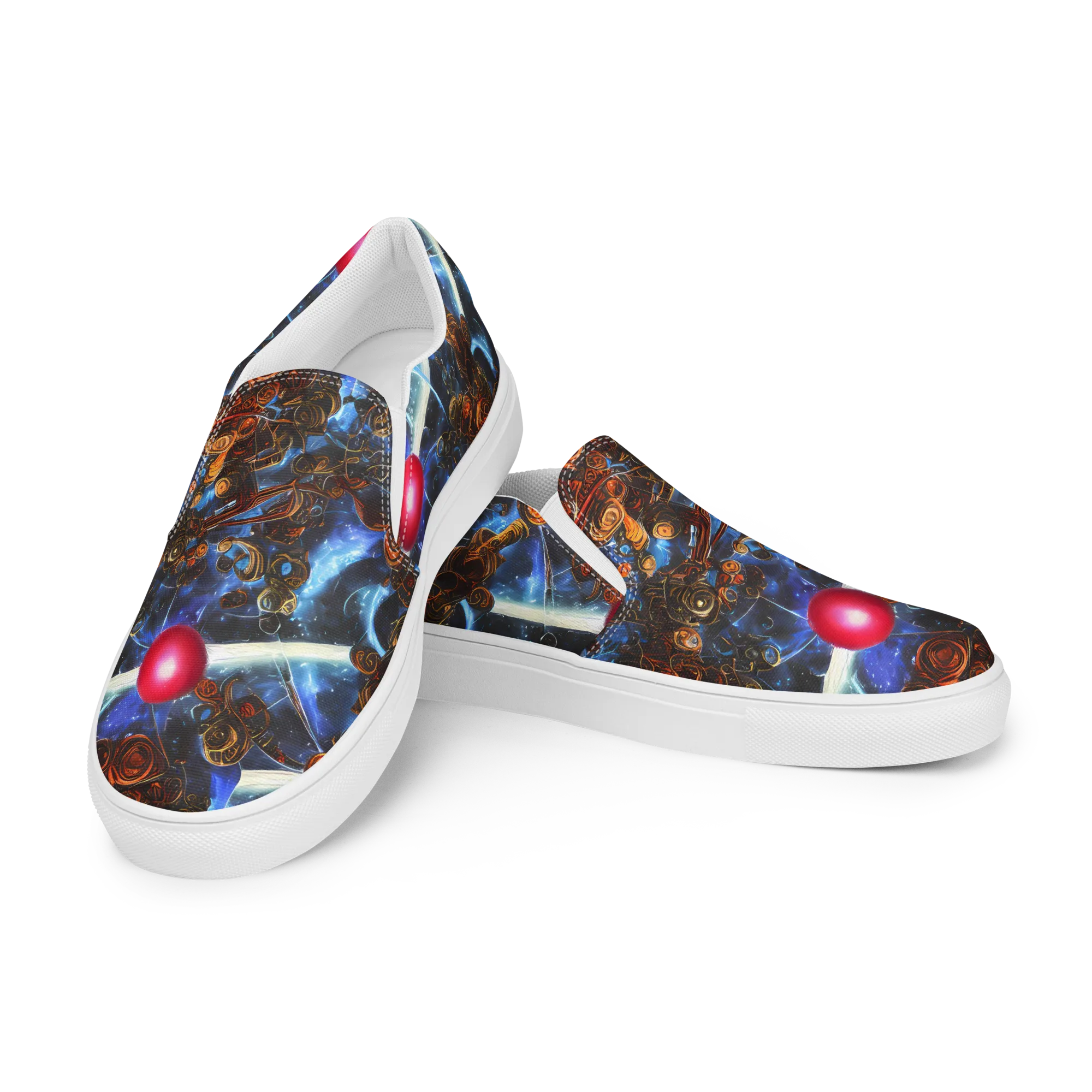 Pimenov's Cosmos on Men's Slip-On Canvas Shoes — Left Front