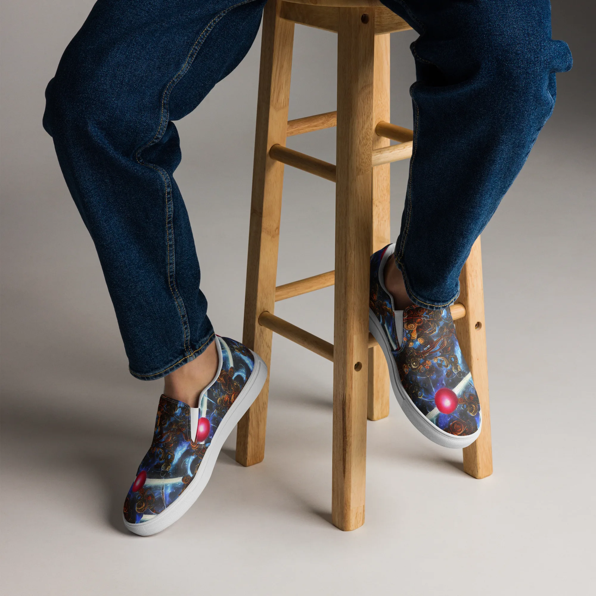 Pimenov's Cosmos on Men's Slip-On Canvas Shoes — Front
