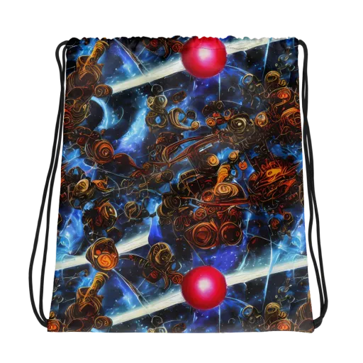 Pimenov's Cosmos on a Drawstring Bag