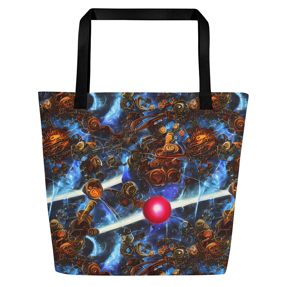 Pimenov's Cosmos on Large Tote Bag W/ Pocket — Front