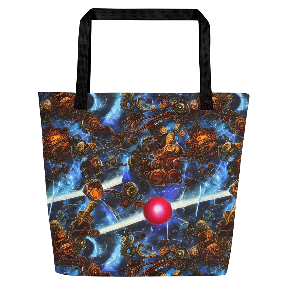 Pimenov's Cosmos on Large Tote Bag W/ Pocket — Front