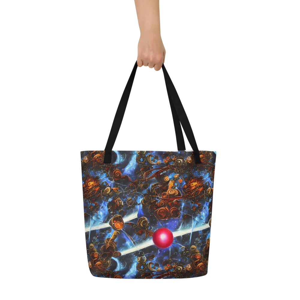 Pimenov's Cosmos on Large Tote Bag W/ Pocket — Front