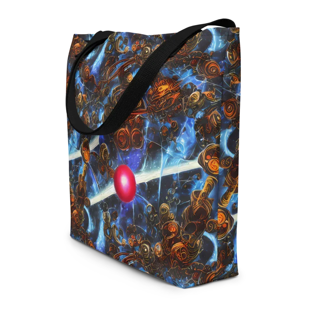 Pimenov's Cosmos on Large Tote Bag W/ Pocket — Front