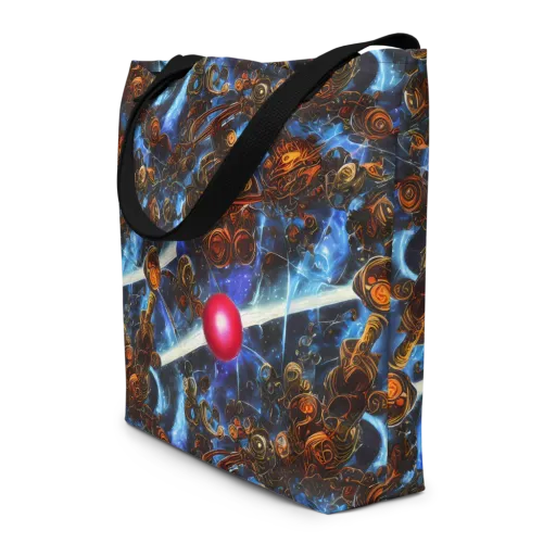 Pimenov's Cosmos on a Large Tote Bag W/ Pocket