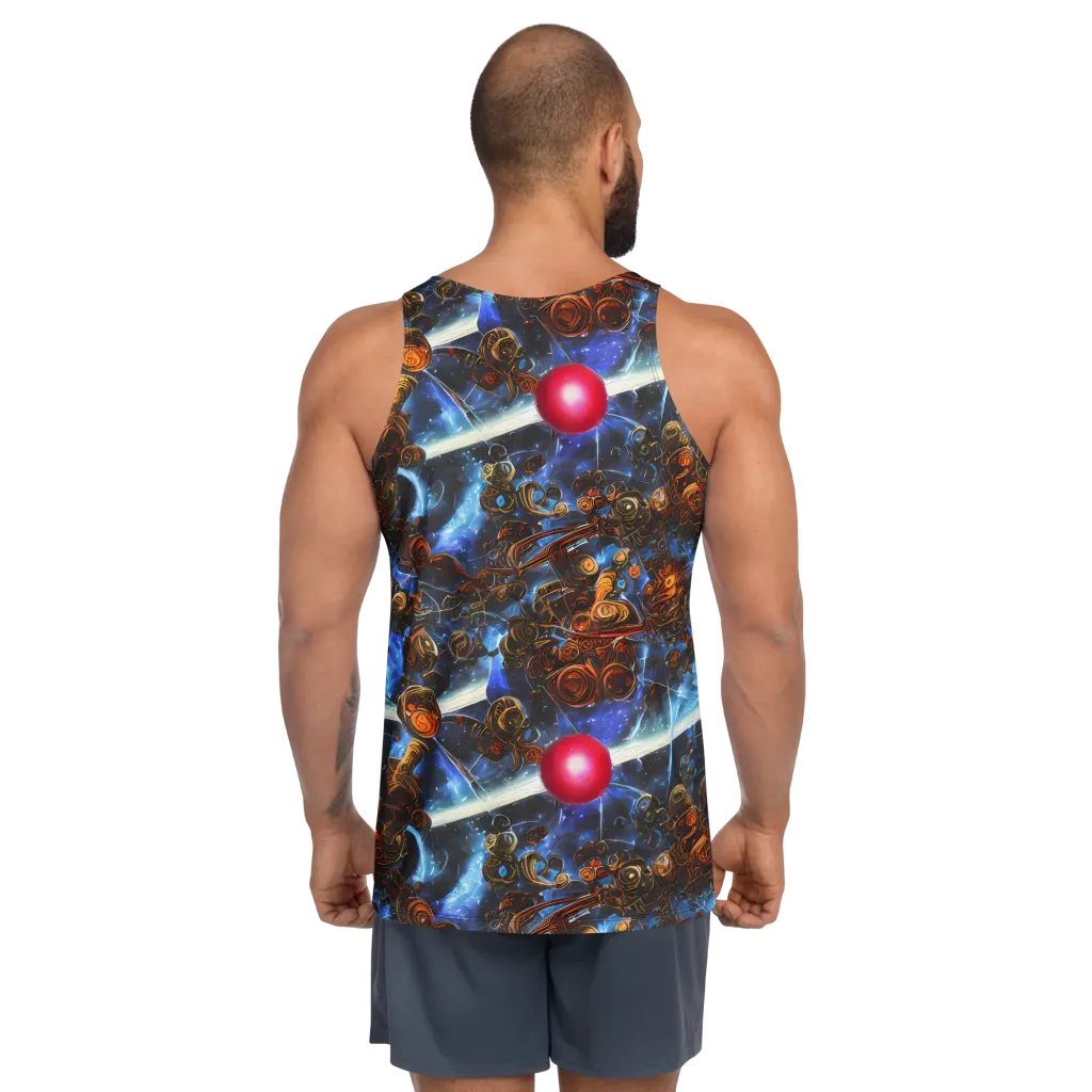 Pimenov's Cosmos on Men's Tank Top — Back