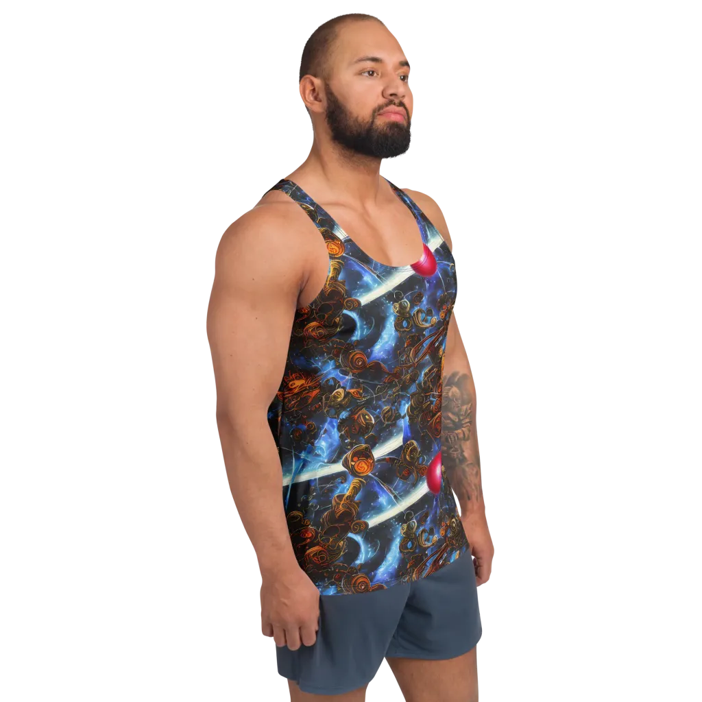 Pimenov's Cosmos on Men's Tank Top — Right Front