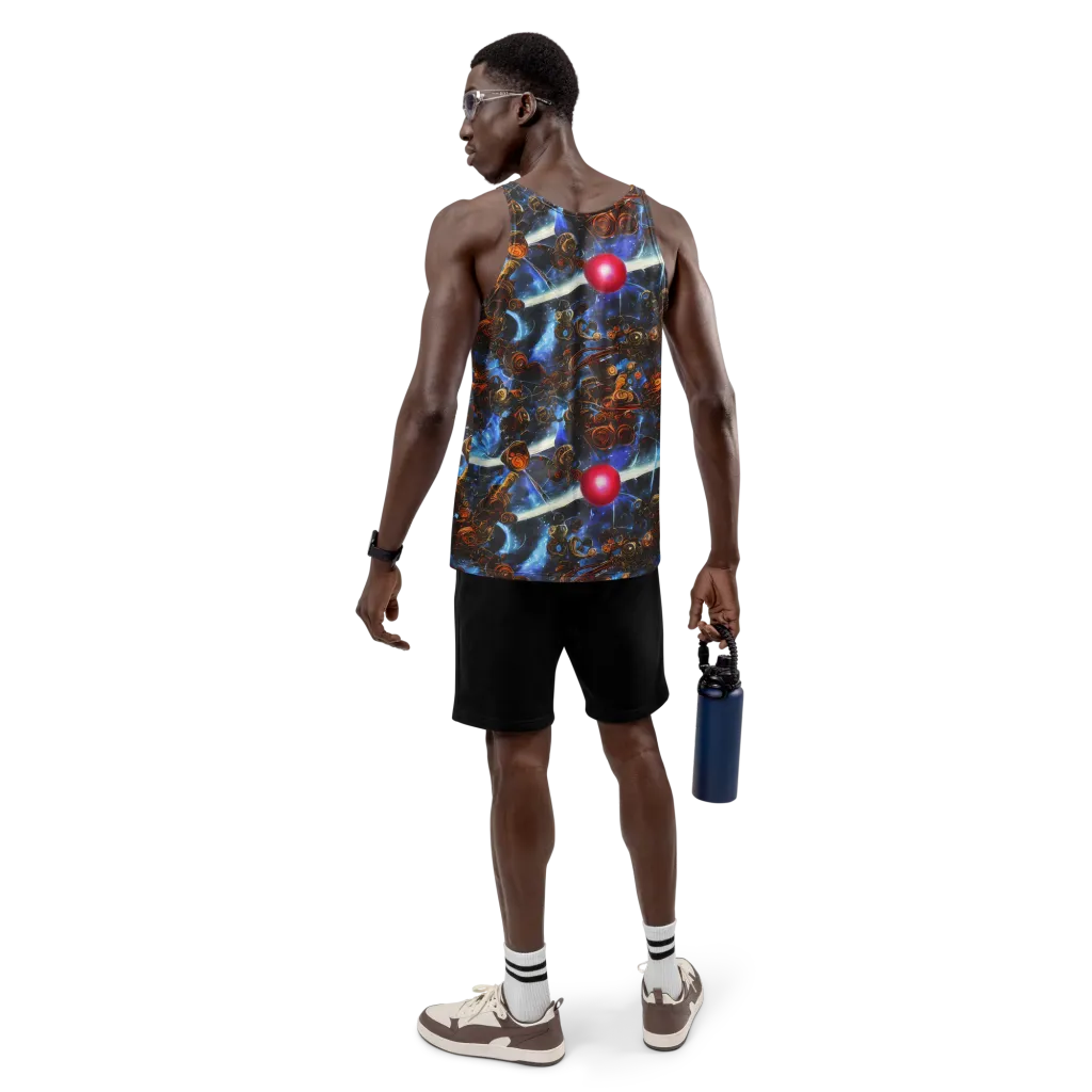 Pimenov's Cosmos on Men's Tank Top — Back