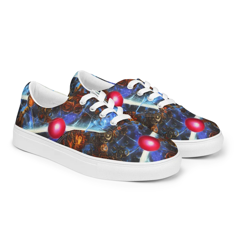 Pimenov's Cosmos on Men's Lace-Up Canvas Shoes — Right Front