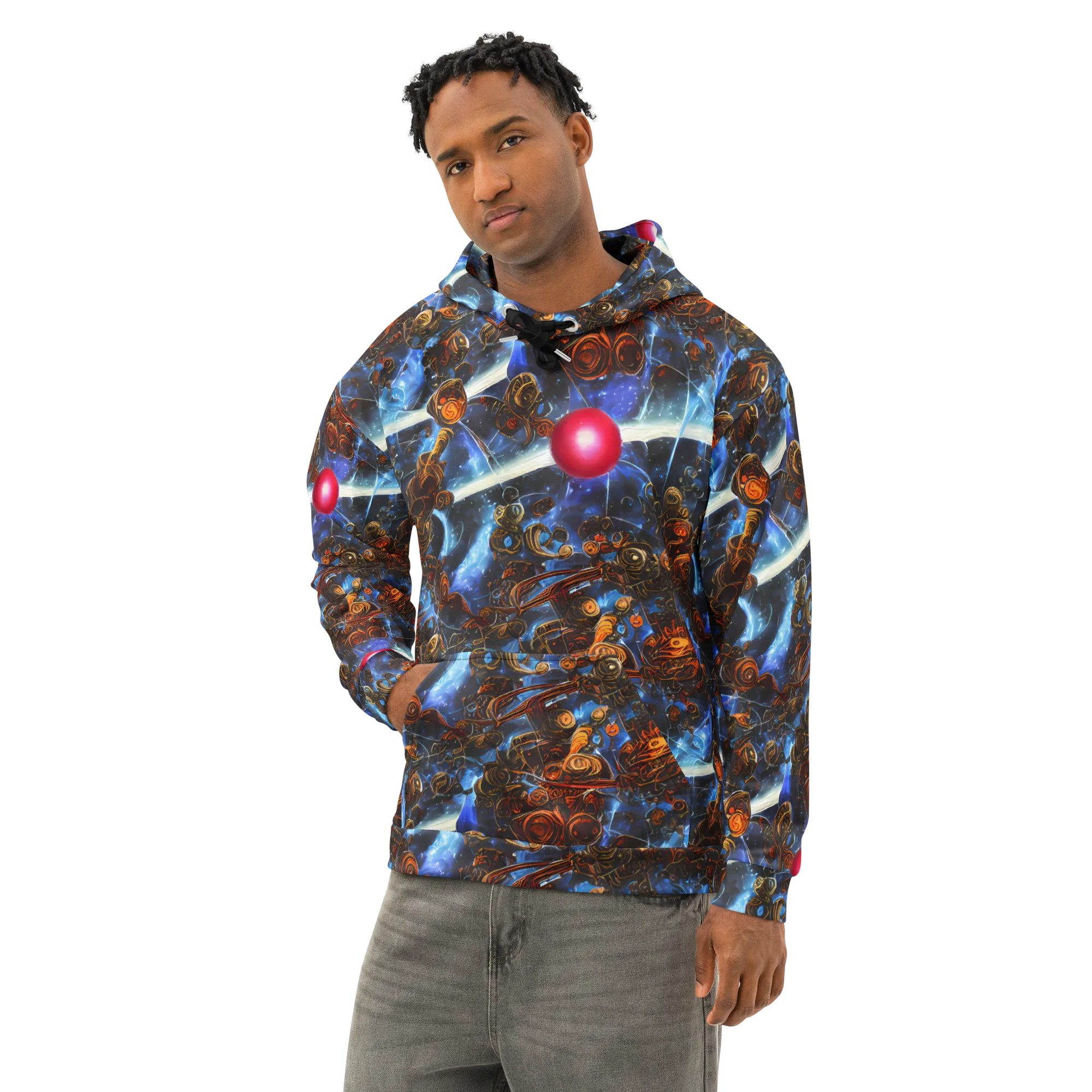 Pimenov's Cosmos on Cotton Hoodie — Left Front