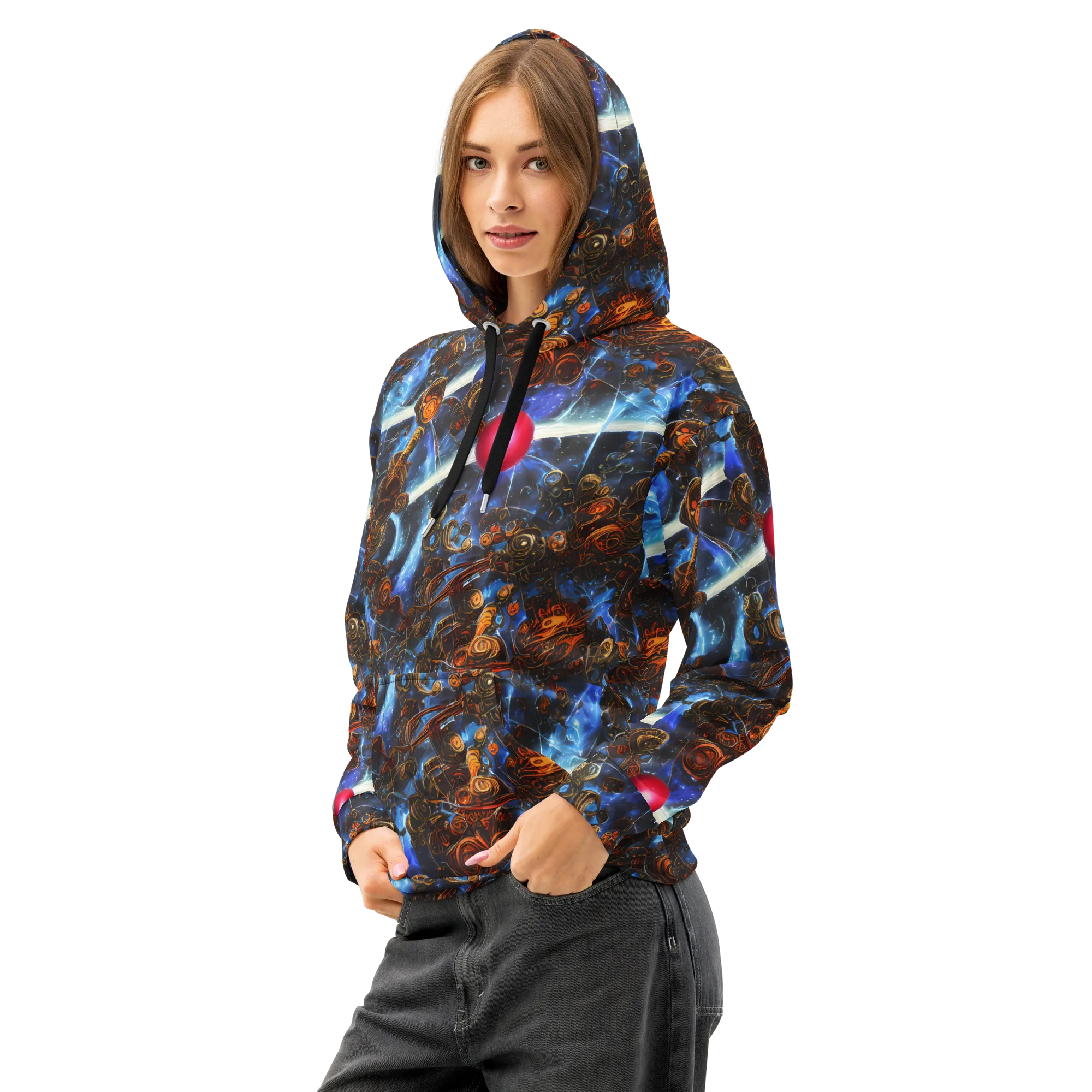 Pimenov's Cosmos on Cotton Hoodie — Left Front