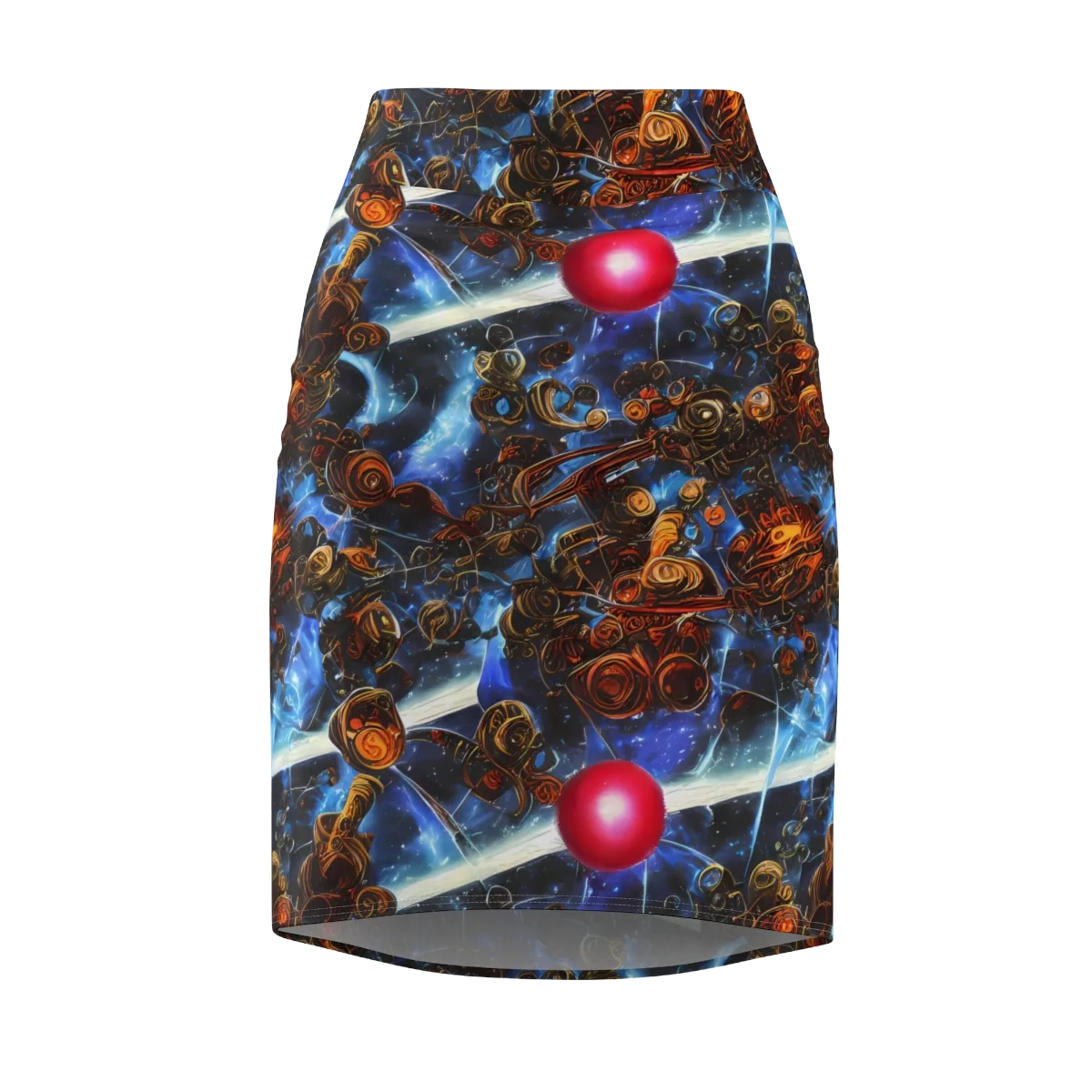 Pimenov's Cosmos on Pencil Skirt — Front
