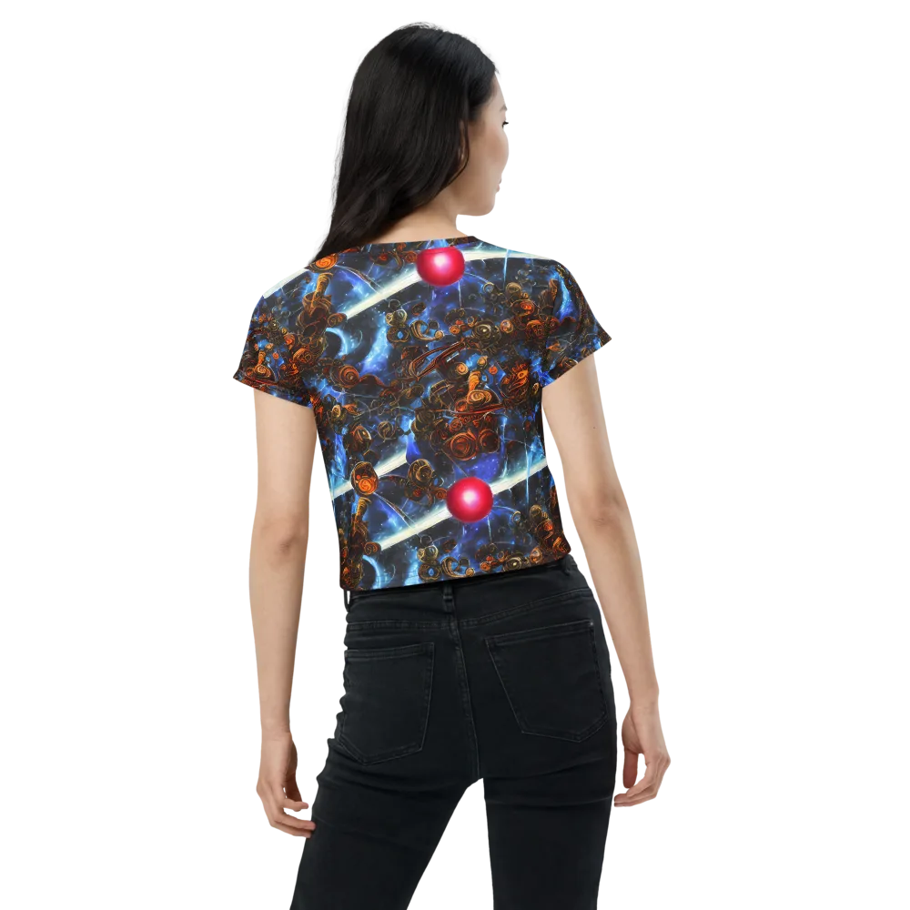 Pimenov's Cosmos on Crop Tee — Back