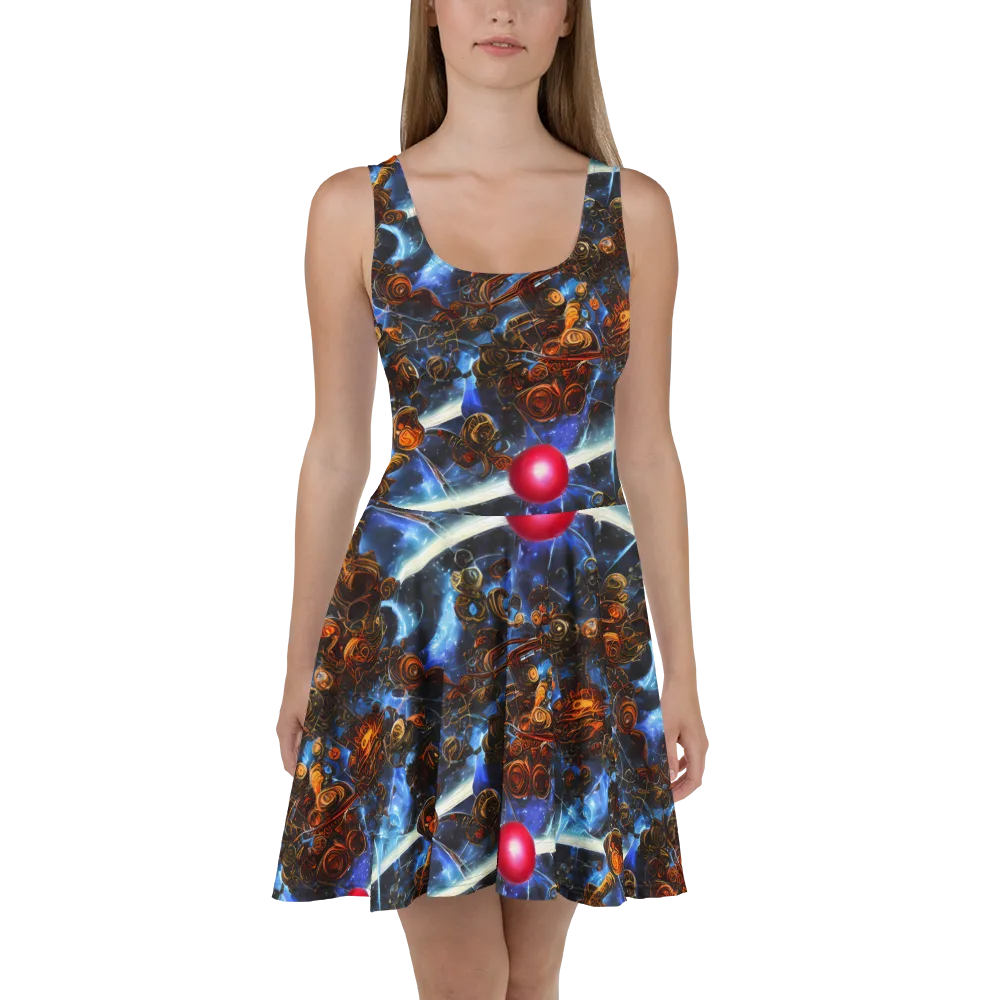 Pimenov's Cosmos on Skater Dress — Front