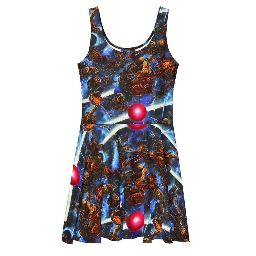 Pimenov's Cosmos on Skater Dress — Front