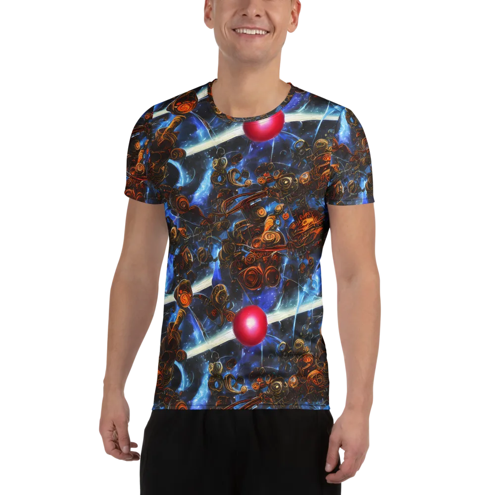 Pimenov's Cosmos on Men's Athletic T-Shirt — Front